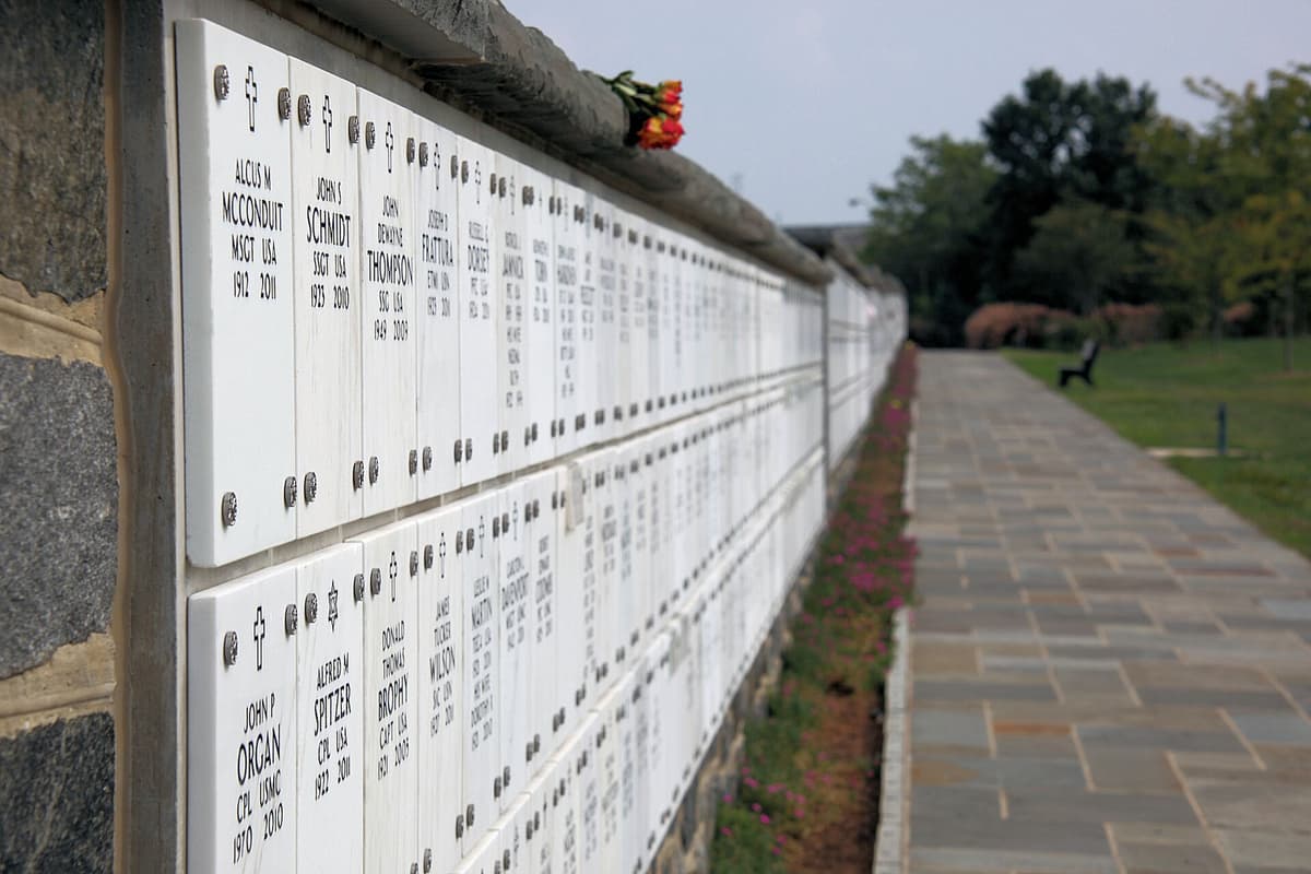 Columbarium S along wall Arlington National Cemetery 2011